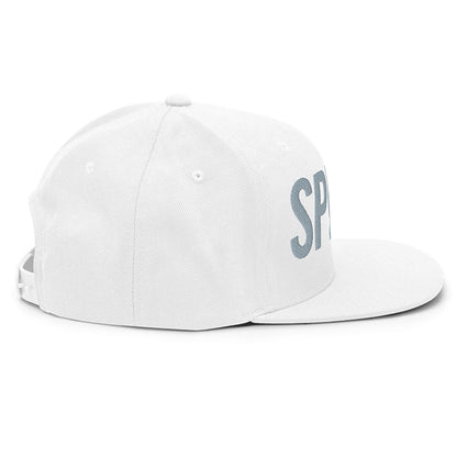 Spinner Snapback The Links White Silver golf hat – right side