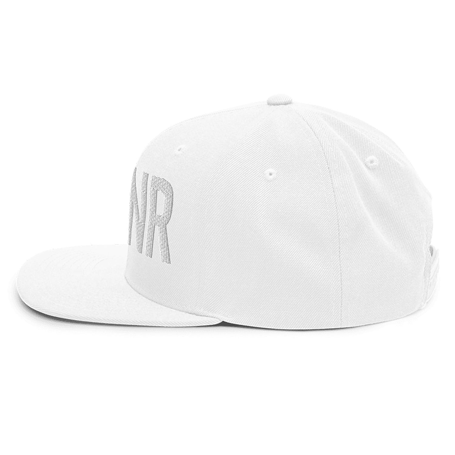 Spinner Snapback The Links White White golf hat – left side