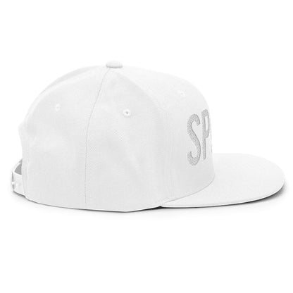 Spinner Snapback The Links White White golf hat – right side