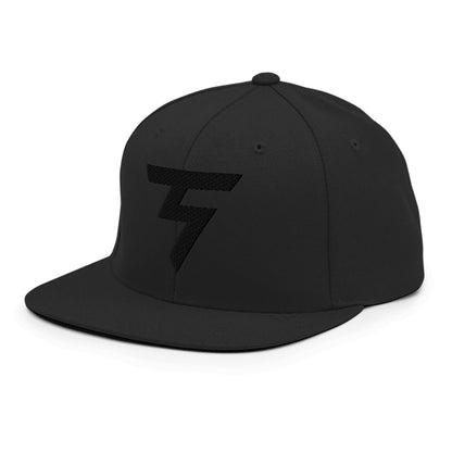 Spinner Snapback The Torrey Black Black golf hat – left front angle