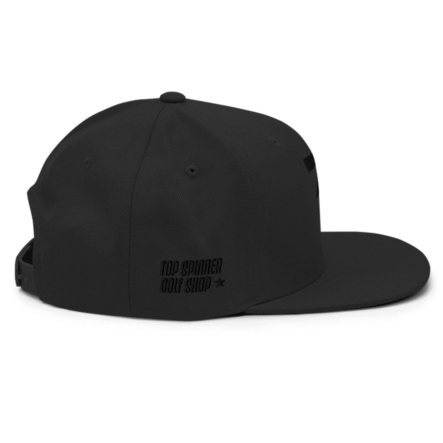 Spinner Snapback The Torrey Black Black golf hat – right side