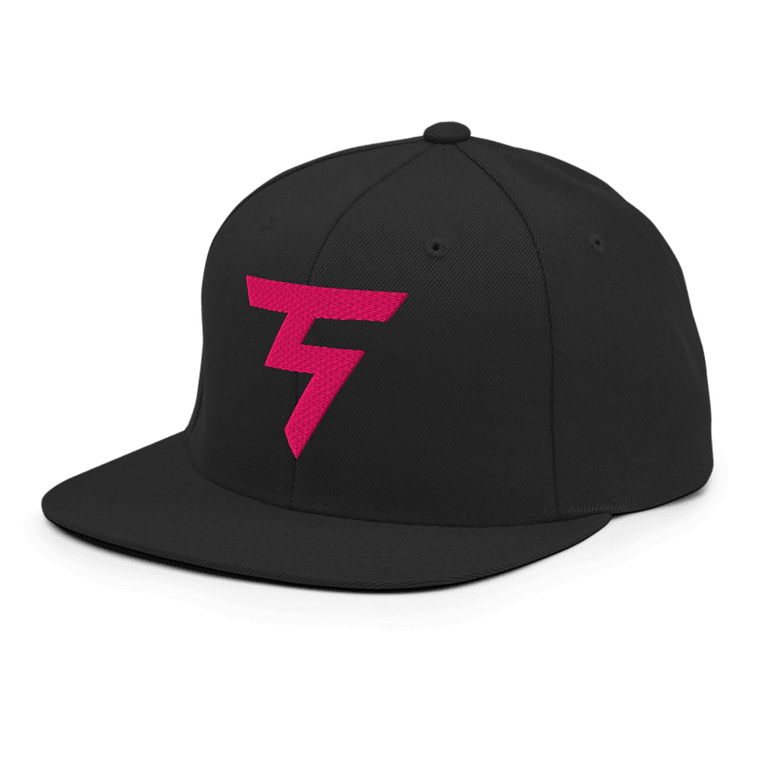 Spinner Snapback The Torrey Black Pink golf hat – left front angle