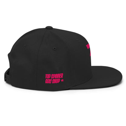 Spinner Snapback The Torrey Black Pink golf hat – right side