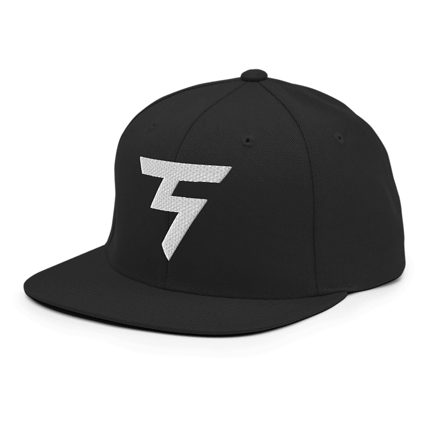 Spinner Snapback The Torrey Black White golf hat – left front angle