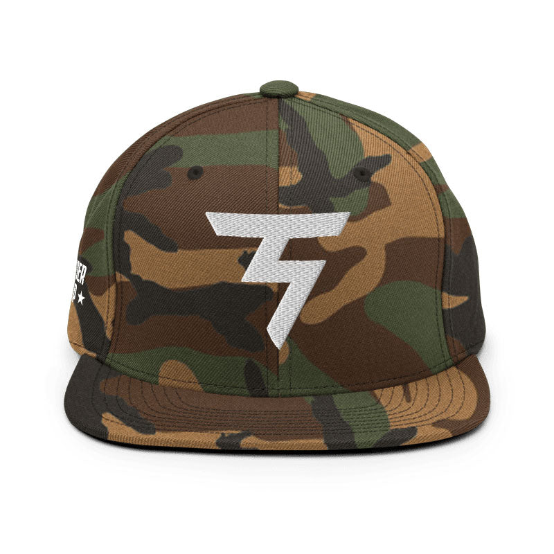 Spinner Snapback The Torrey Camo White golf hat – front view