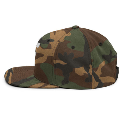 Spinner Snapback The Torrey Camo White golf hat – left side