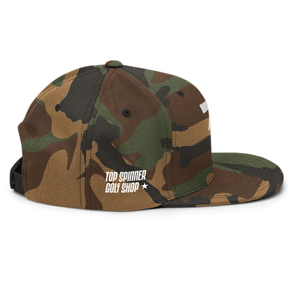 Spinner Snapback The Torrey Camo White golf hat – right side