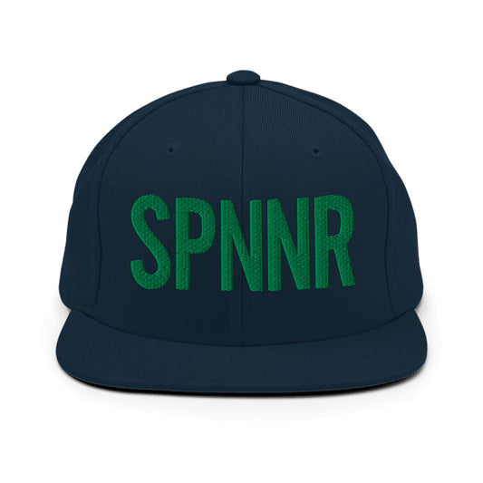Spinner Snapback The Links Navy Kelly golf hat – front view
