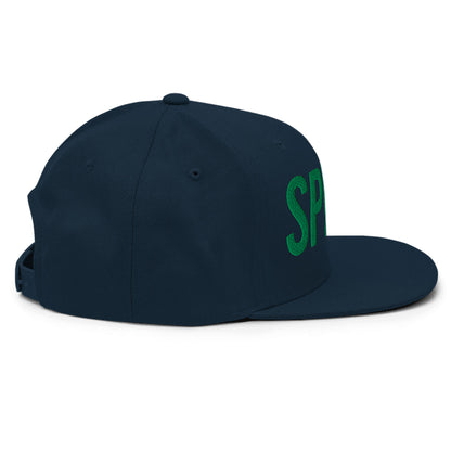 Spinner Snapback The Links Navy Kelly golf hat – right side