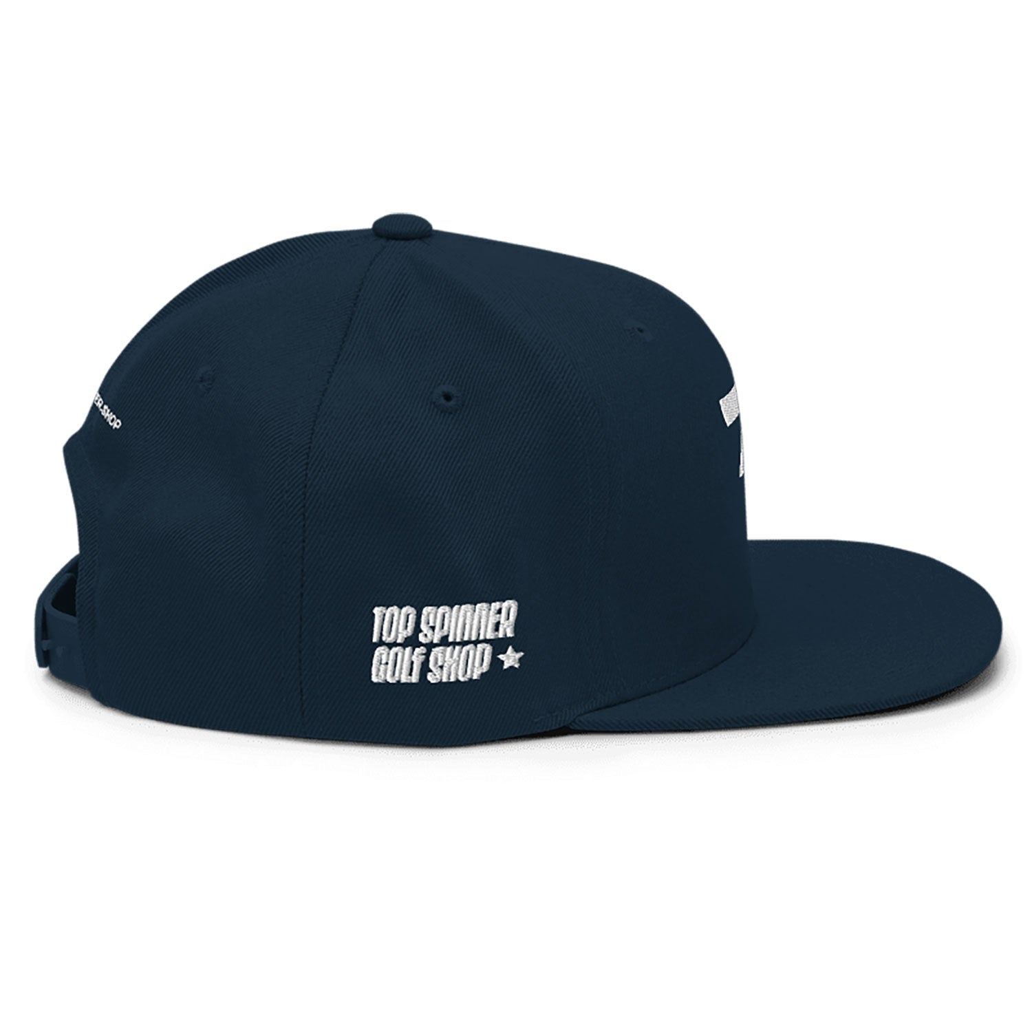 Spinner Snapback The Torrey Navy White golf hat – right side