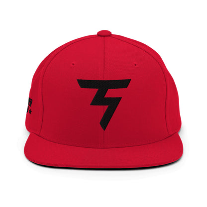 Spinner Snapback The Torrey Red Black golf hat – front view