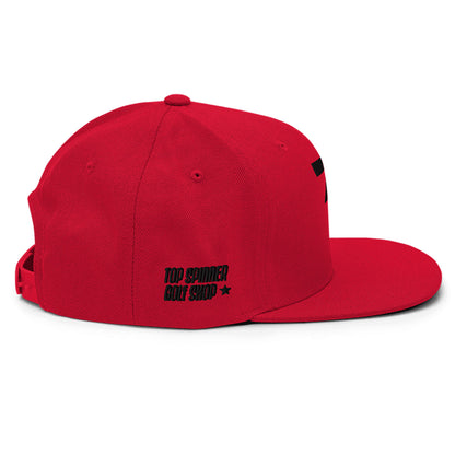 Spinner Snapback The Torrey Red Black golf hat – right side