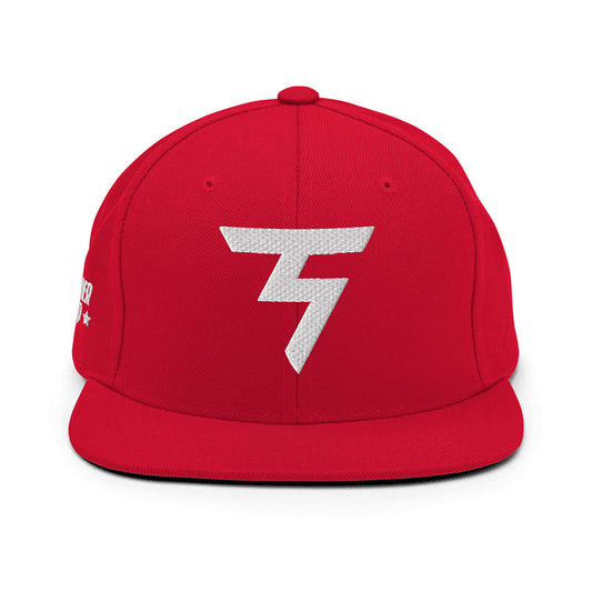 Spinner Snapback The Torrey Red White golf hat – front view