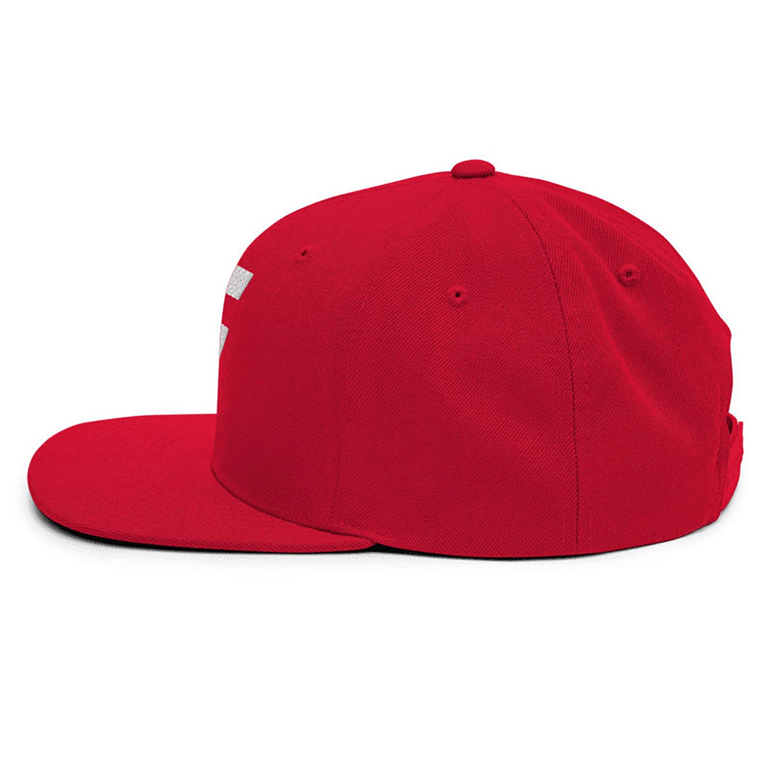 Spinner Snapback The Torrey Red White golf hat – left side