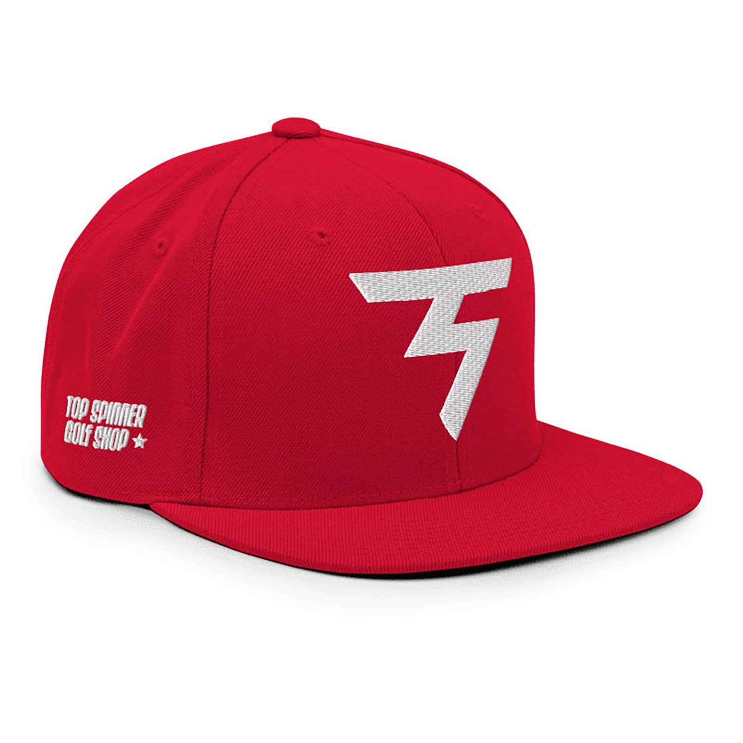 Spinner Snapback The Torrey Red White golf hat – front view