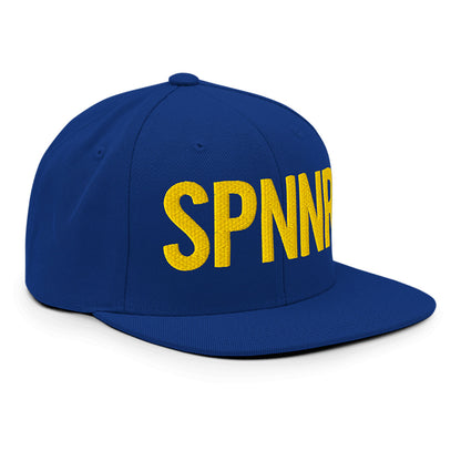 Spinner Snapback The Links Royal Yellow golf hat – right front angle