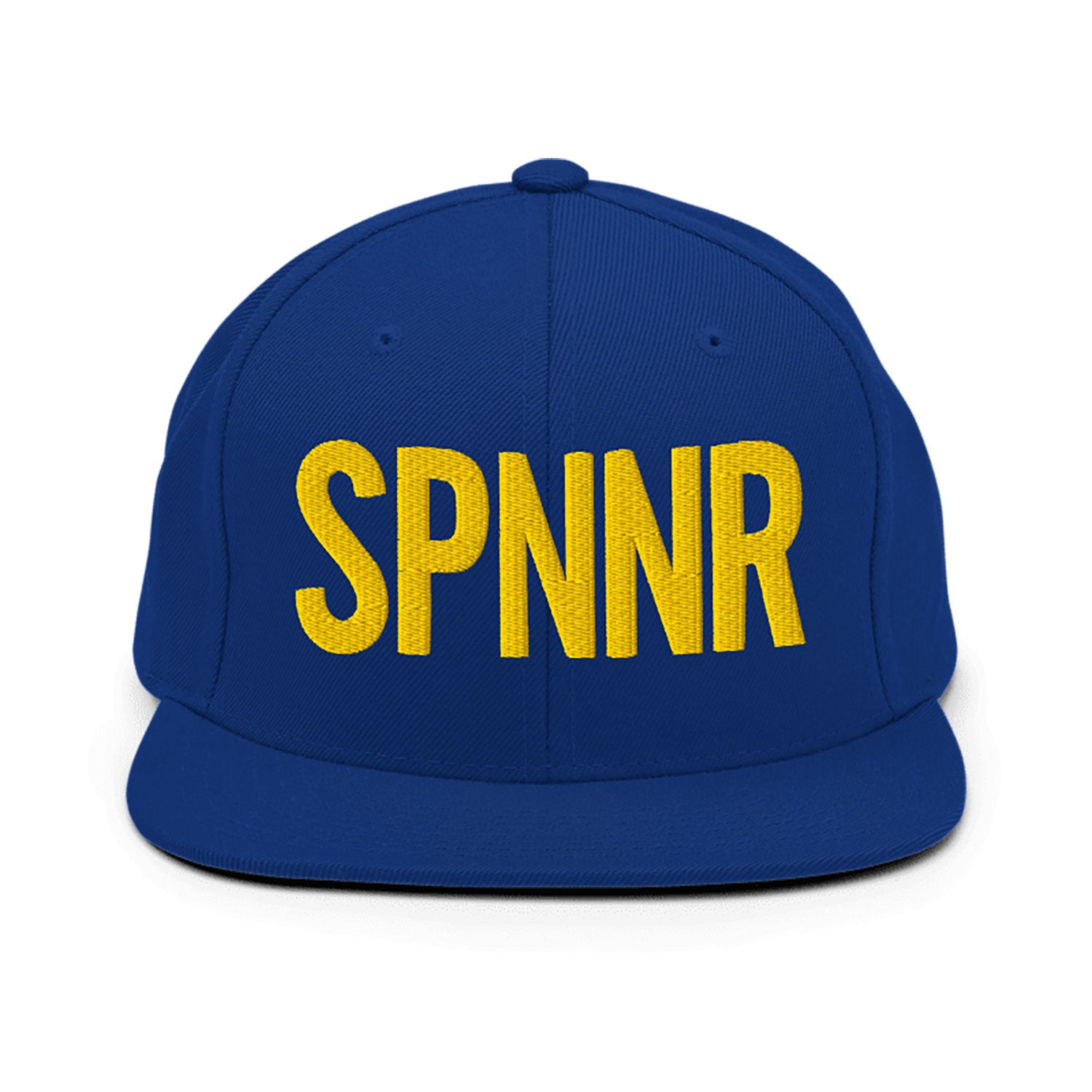 Spinner Snapback The Links Royal Yellow golf hat – front view