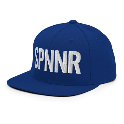 Spinner Snapback The Links Royal White golf hat – left front angle
