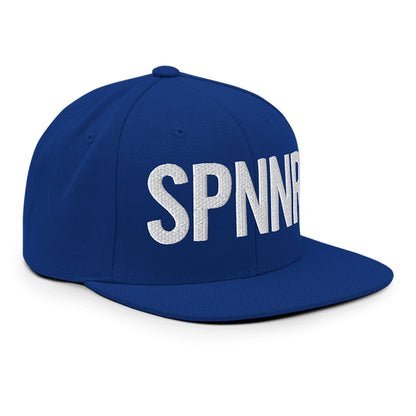 Spinner Snapback The Links Royal White golf hat – right front angle