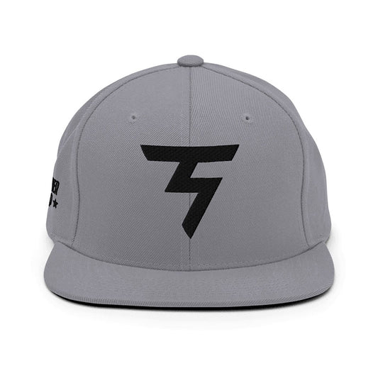Spinner Snapback The Torrey Silver Black golf hat – front view