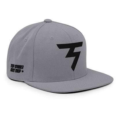 Spinner Snapback The Torrey Silver Black golf hat – right front angle
