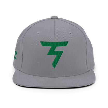 Spinner Snapback The Torrey Silver Kelly golf hat – front view