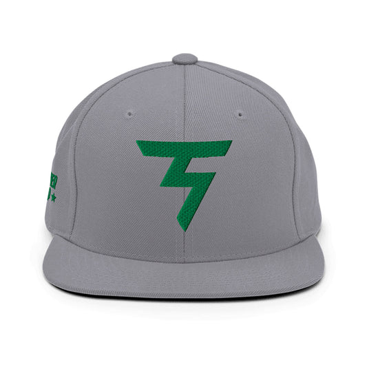 Spinner Snapback The Torrey Silver Kelly golf hat – front view