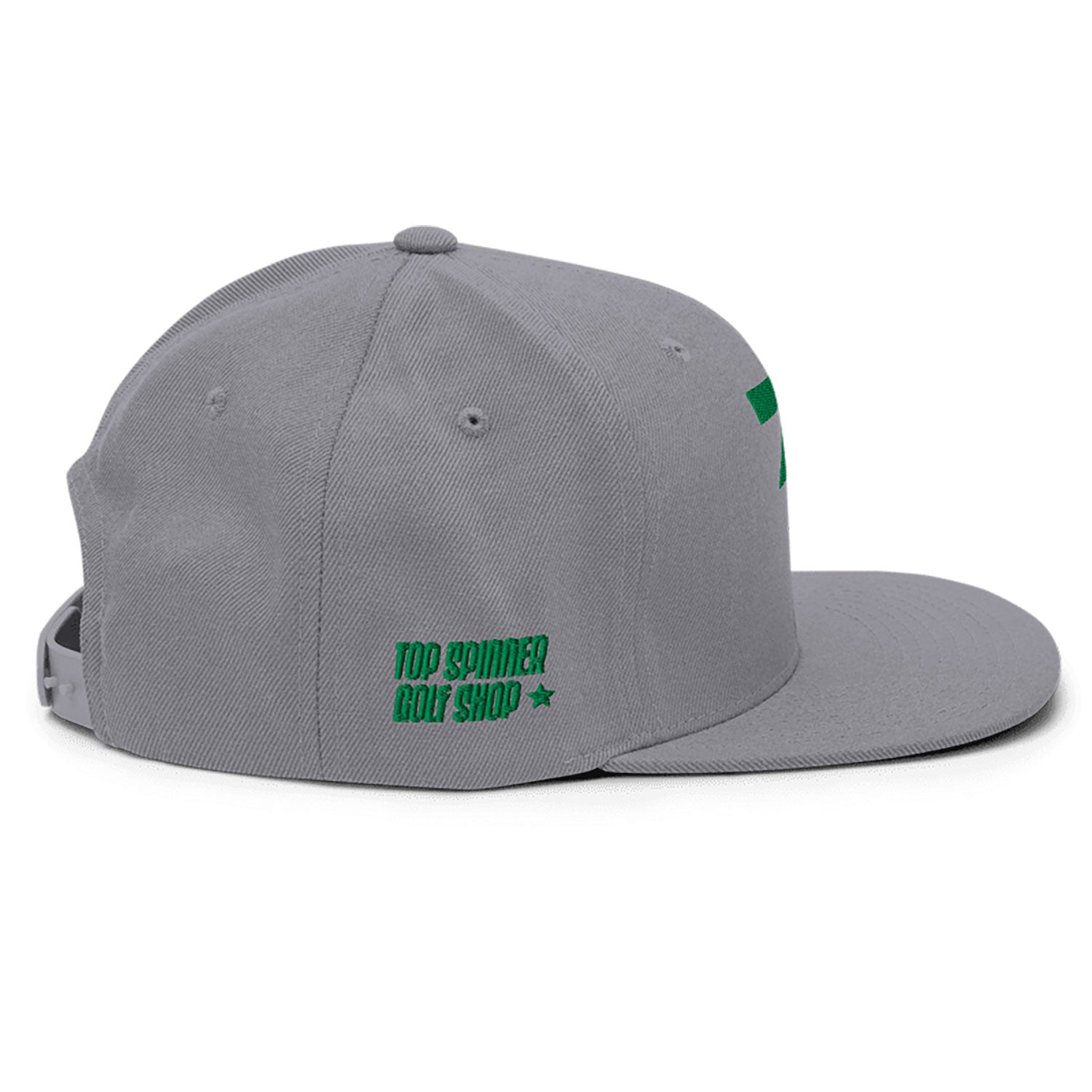 Spinner Snapback The Torrey Silver Kelly golf hat – right side