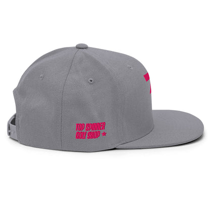 Spinner Snapback The Torrey Silver Pink golf hat – right side