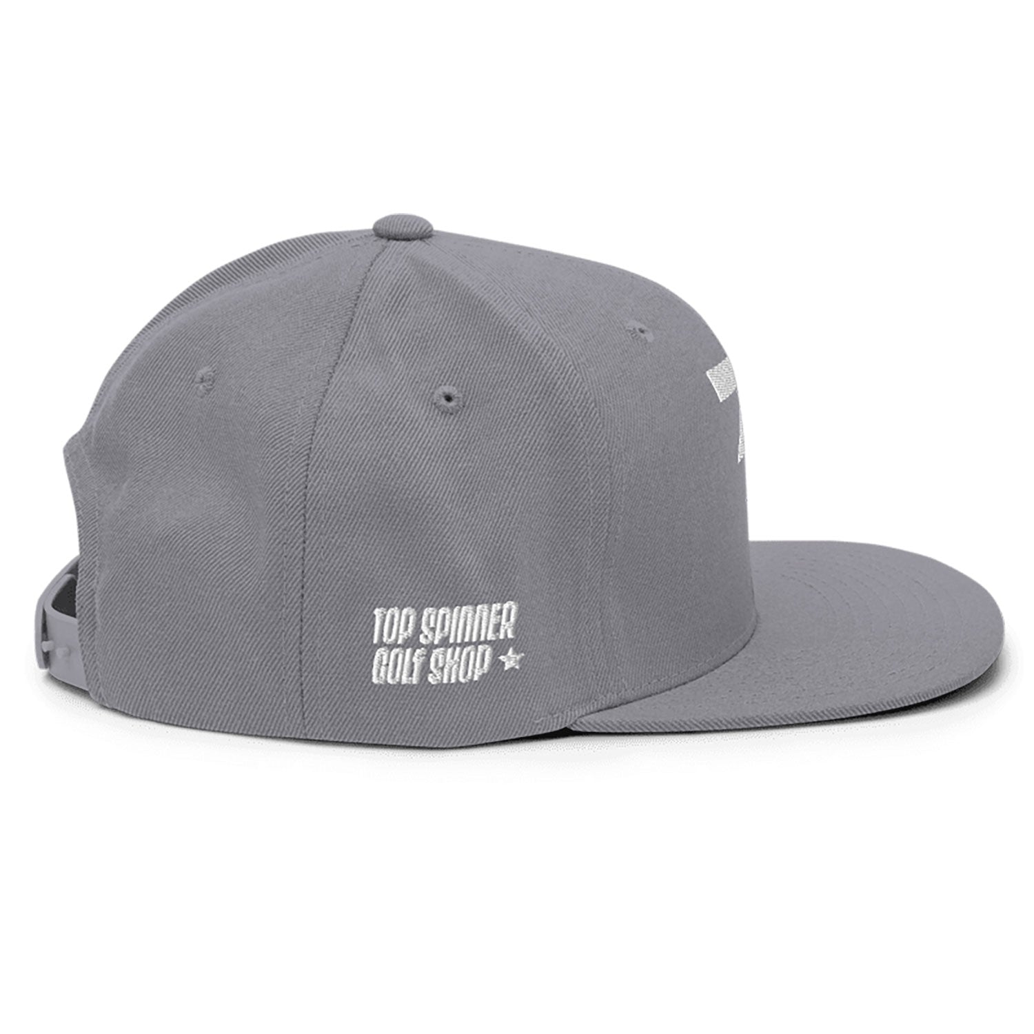 Spinner Snapback The Torrey Silver White golf hat – right side