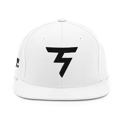 Spinner Snapback The Torrey White Black golf hat – front view