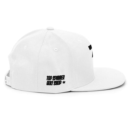Spinner Snapback The Torrey White Black golf hat – right side