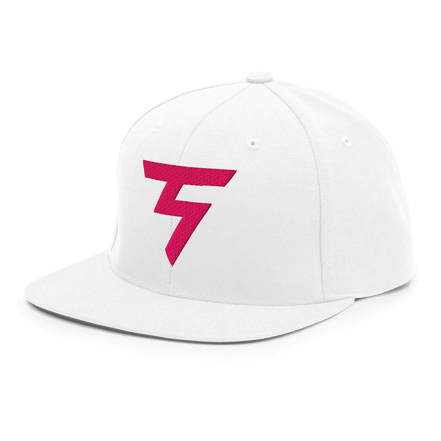 Spinner Snapback The Torrey White Pink golf hat – left front angle