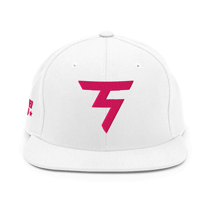 Spinner Snapback The Torrey White Pink golf hat – front view