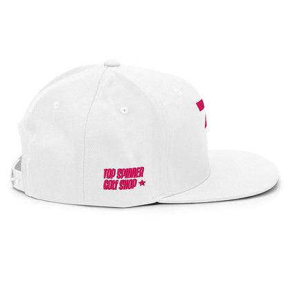 Spinner Snapback The Torrey White Pink golf hat – right side
