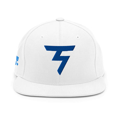 Spinner Snapback The Torrey White Royal golf hat – front view