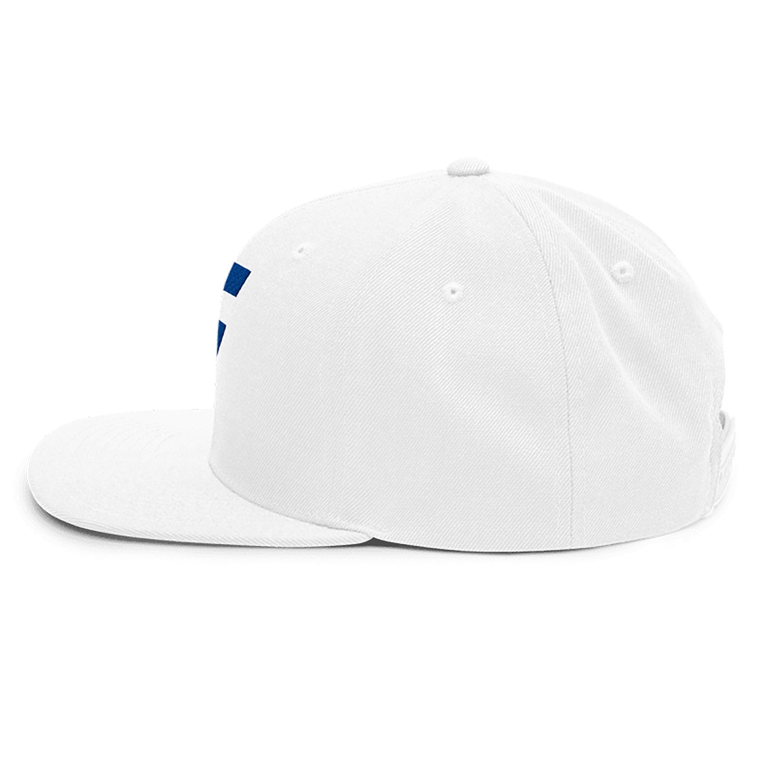 Spinner Snapback The Torrey White Royal golf hat – left side