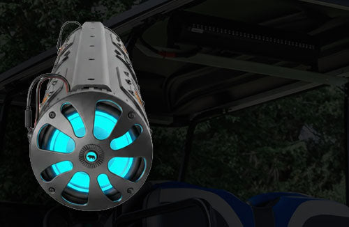 Golf cart soundbar audio system