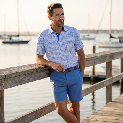 Tuna Performance Polo Light Blue Navy
