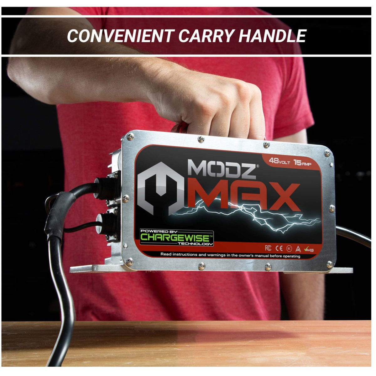 MODZ MAX48 15 Amp Yamaha G29 Drive & Drive2 Battery Charger for 48 Volt Golf Carts