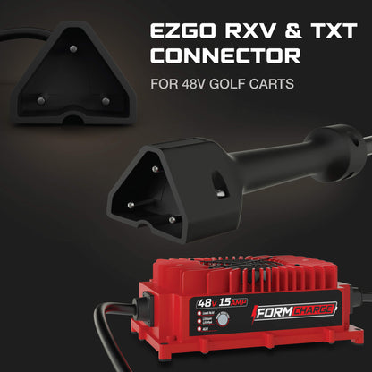 EZGO 48V Golf Cart Charger - RXV & TXT - 48V 15A Lithium, LiFePO4, Lead Acid, AGM