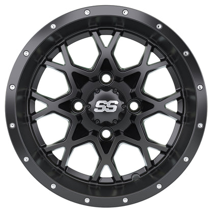 Vortex 12 inch GTW golf cart wheel - Matte Black