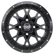 Vortex 12 inch GTW golf cart wheel - Matte Black