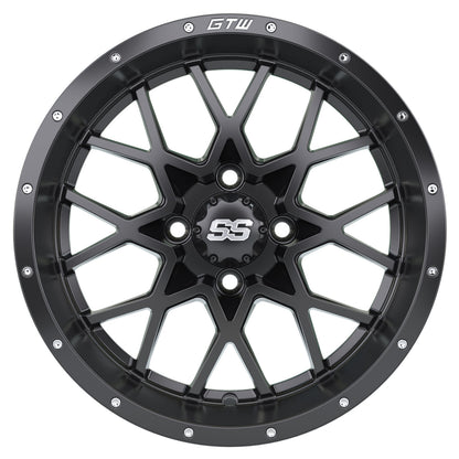 Vortex 14 inch GTW golf cart wheel - Matte Black