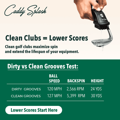 Golf Pocket Mag Towel - Black & Golf Club Water Brush Pro Bundle