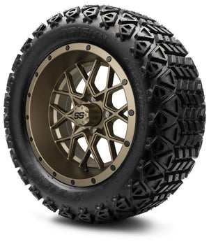 MODZ® 14" Vortex Matte Bronze Wheels & Off-Road Tires Combo (Xcomp Gladiator 23-10-14 Radial)