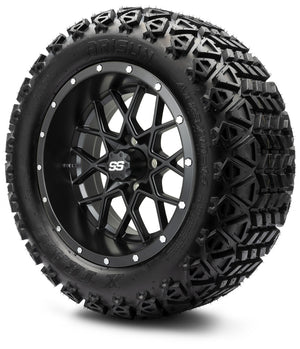 MODZ® 14" Vortex Matte Black Wheels & Off-Road Tires Combo (Arisun X-Trail All-Terrain 23x10-14)