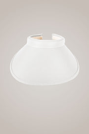 White Wide Brim Slide On Visor