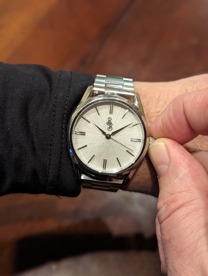 White Sunburst Watch