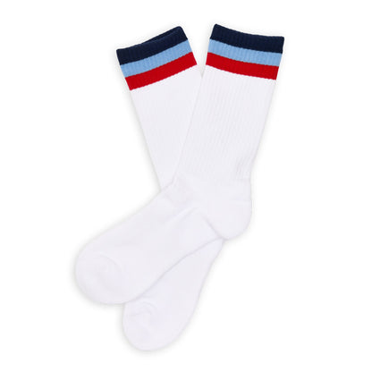 3 Stripe Casual Crew Socks 2-Pack